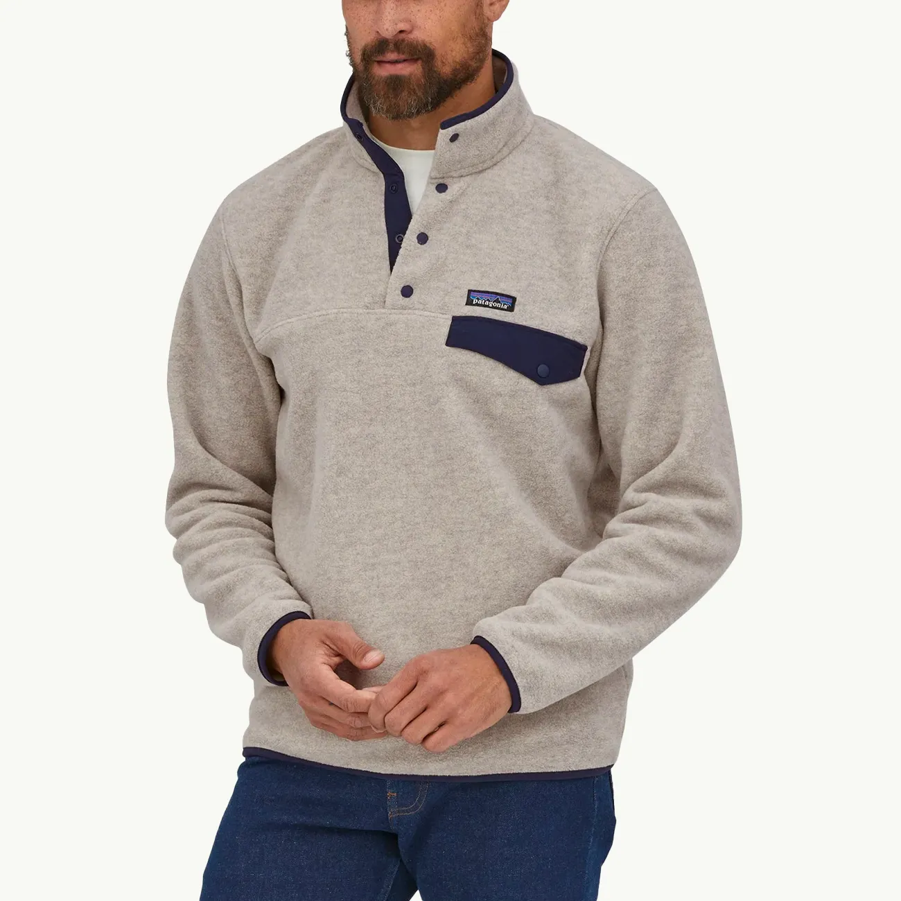 LW Synch Snap T Pullover - Oatmeal Heather