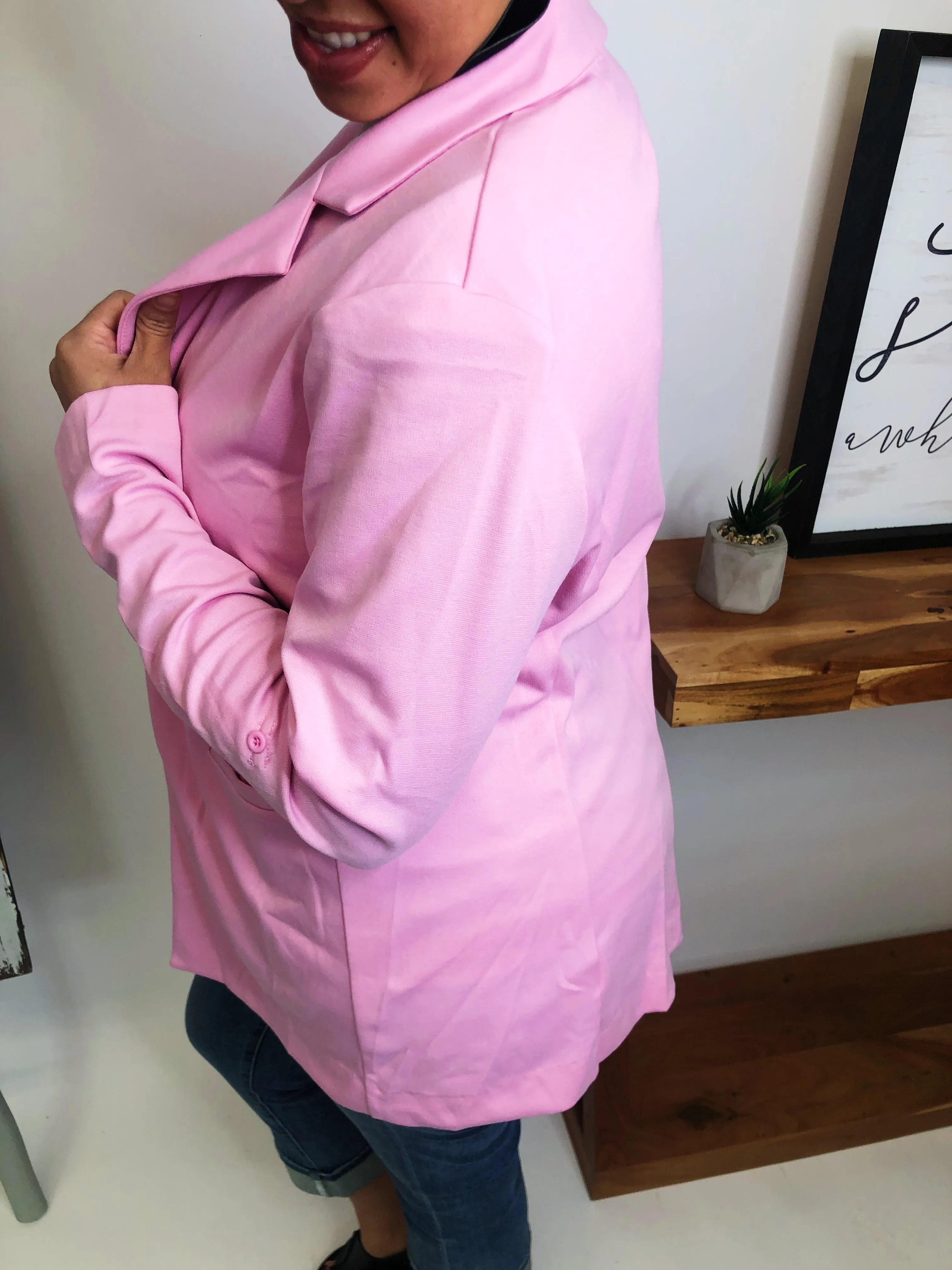 #M320 Business Women Blazer (Pink)