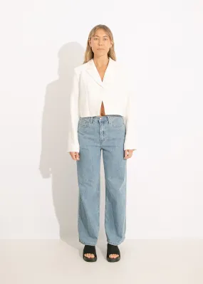 White Cropped Blazer by Madelyn