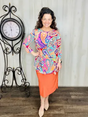 Marissa Vibrant Paisley Tunic