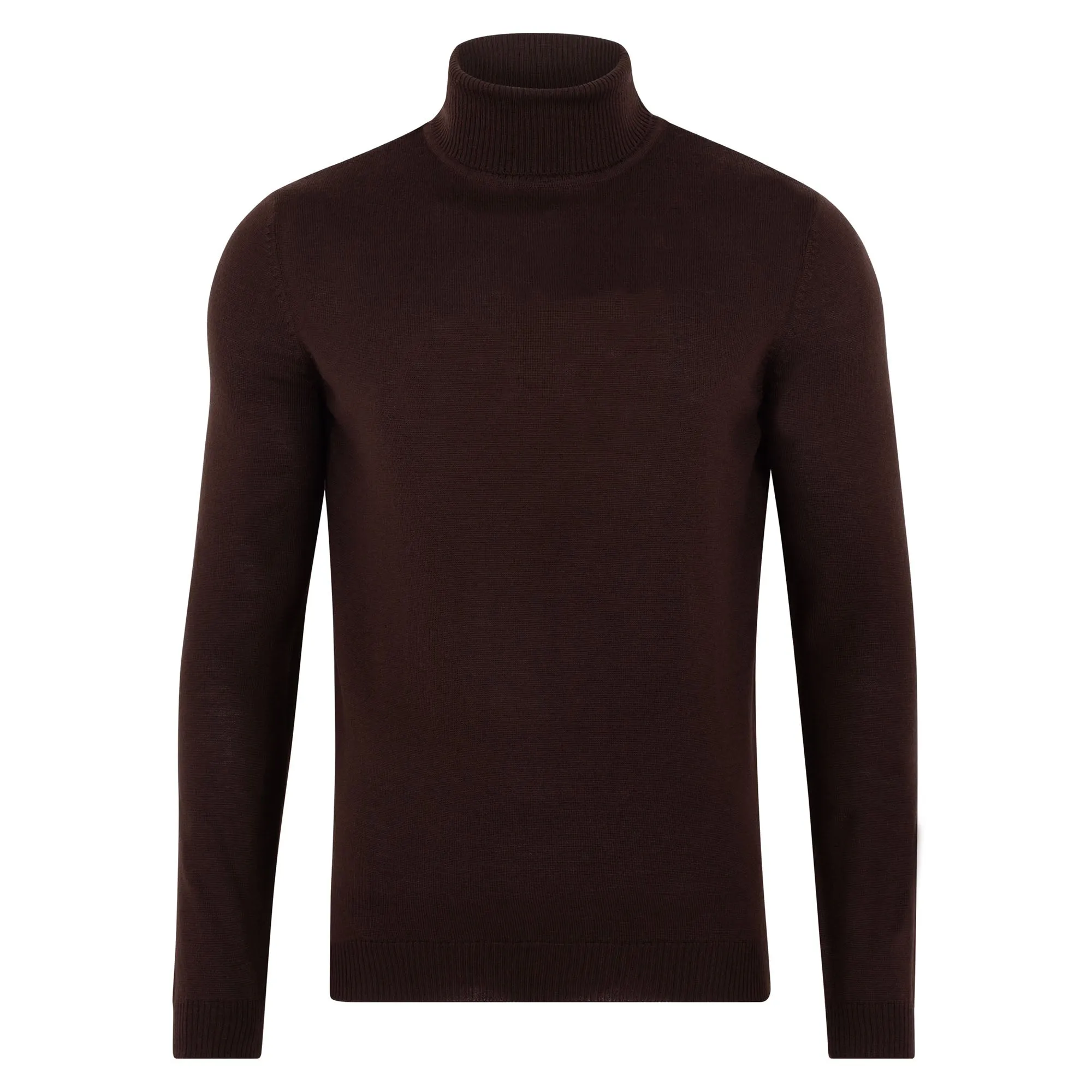 Mens Extra Fine Merino Wool Roll Neck Jumper