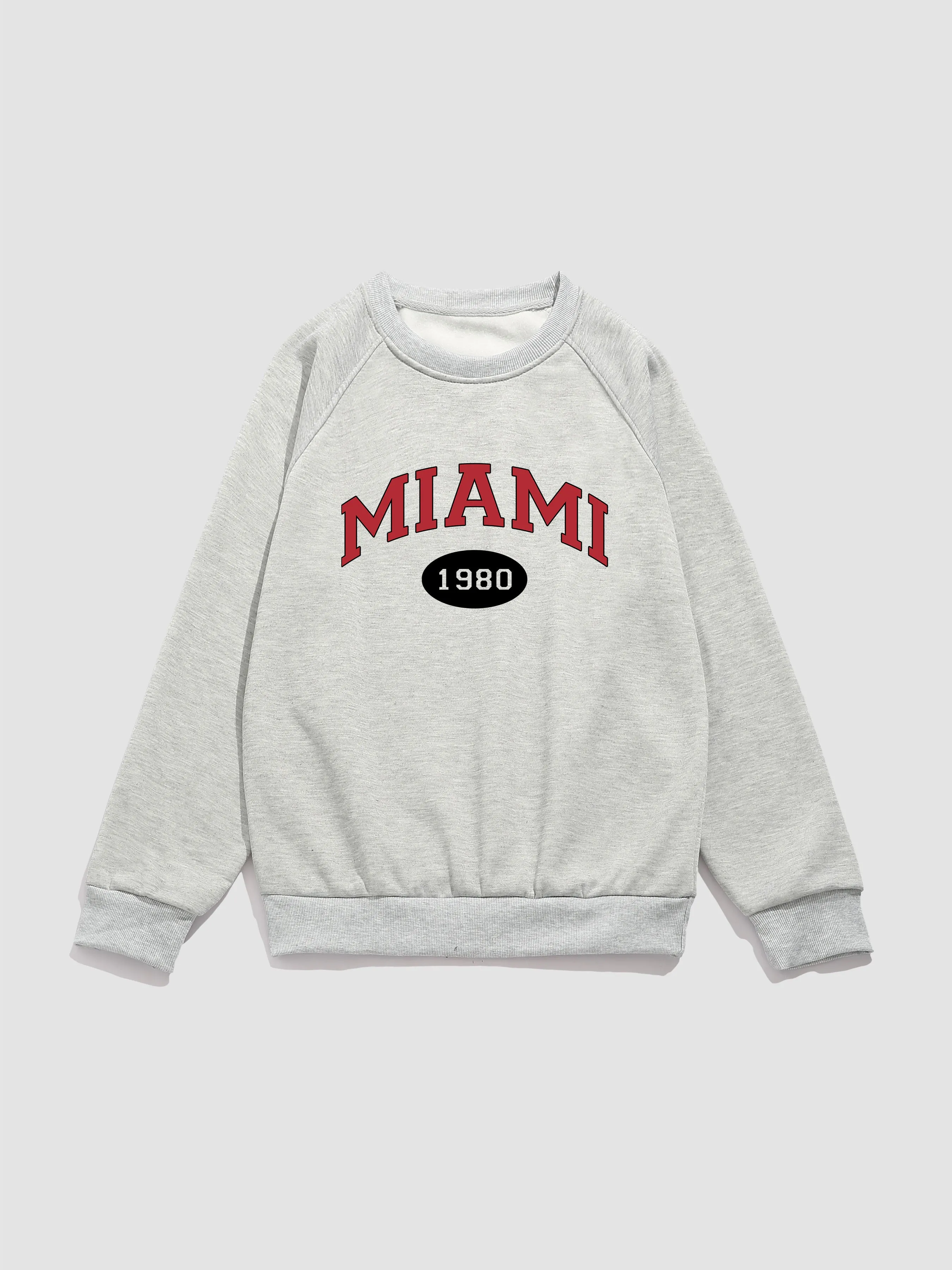 Miami Letter Print Sweatshirt