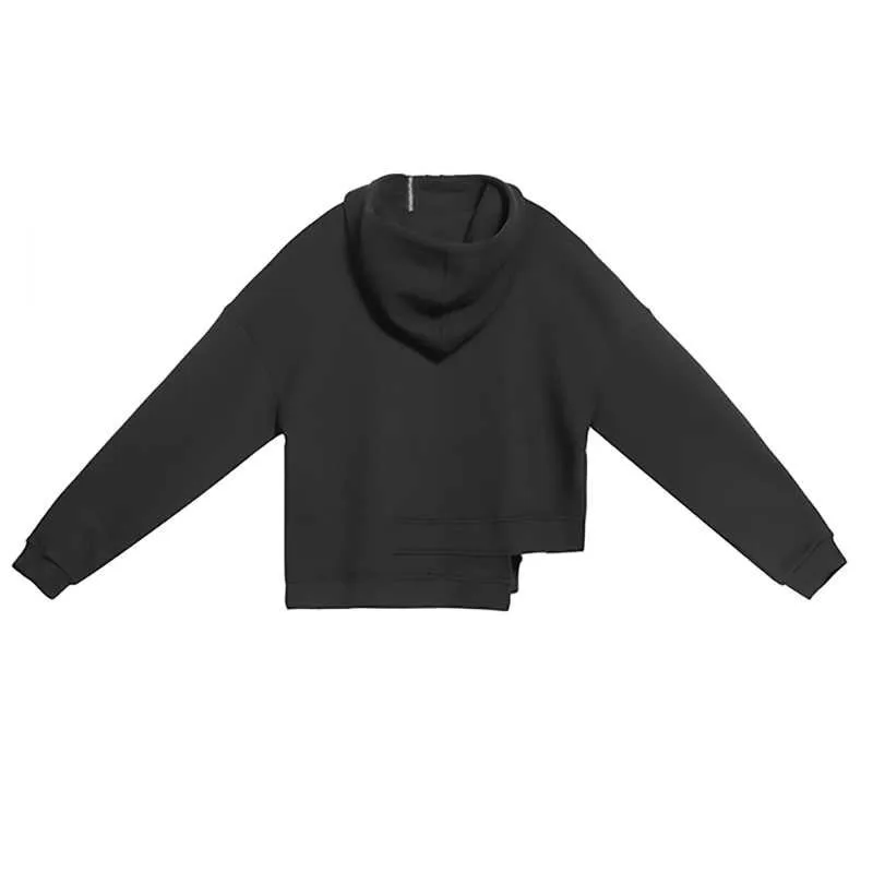 Nerijume Irregular Design Hooded Pullover