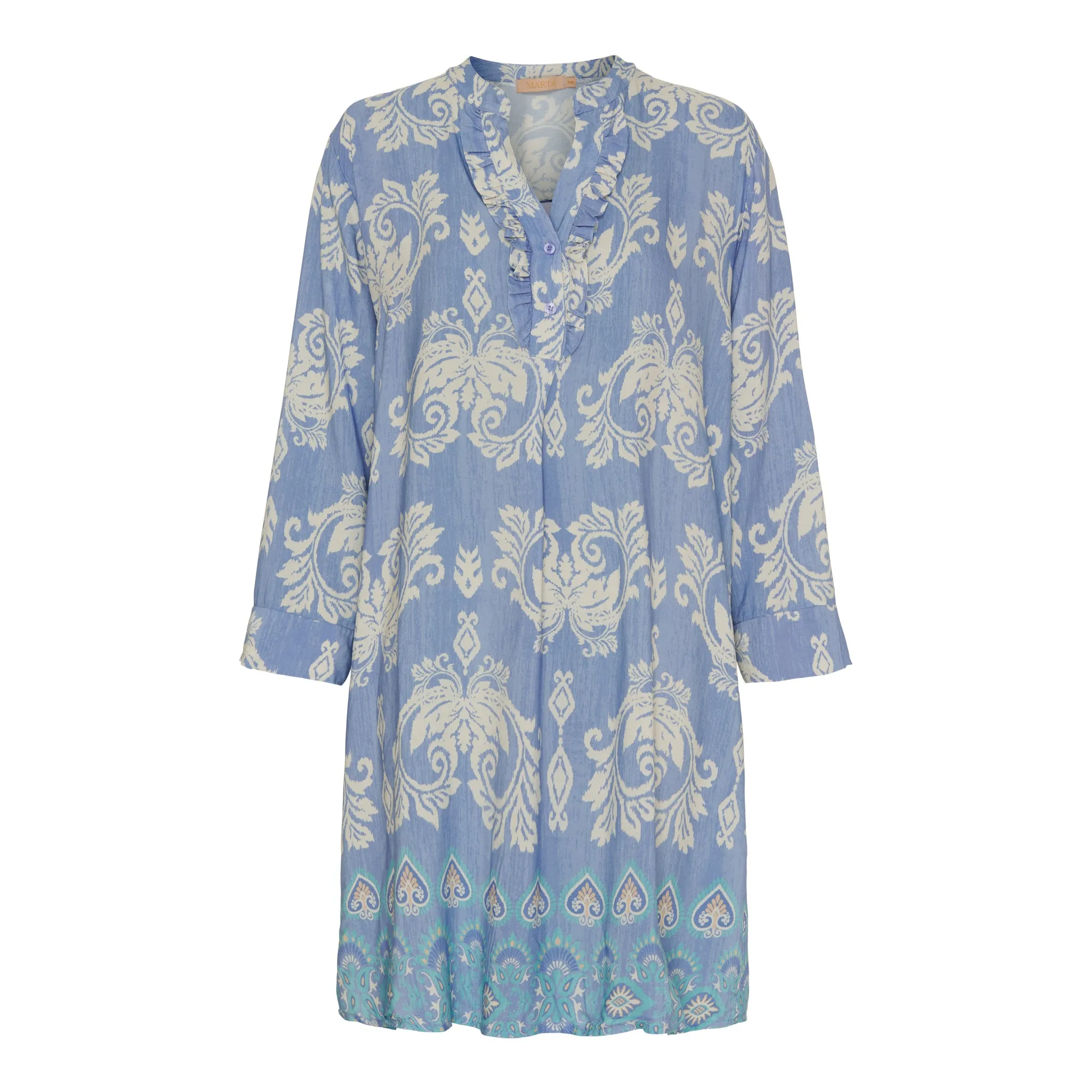 Paisley Tunic Dress Blue