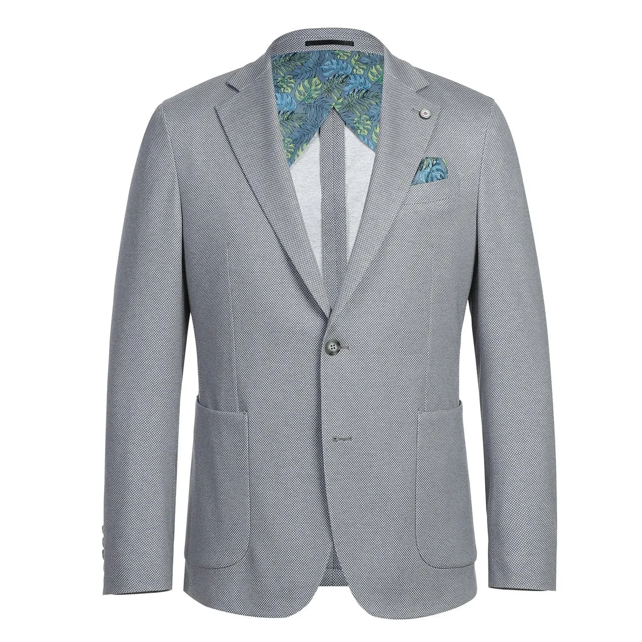 Pellagio Gray Men's Half Canvas Blazer PS23-1