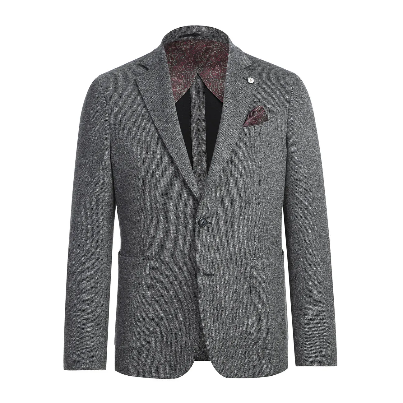 Pellagio Men's Half Canvas Gray Blazer PF23-6