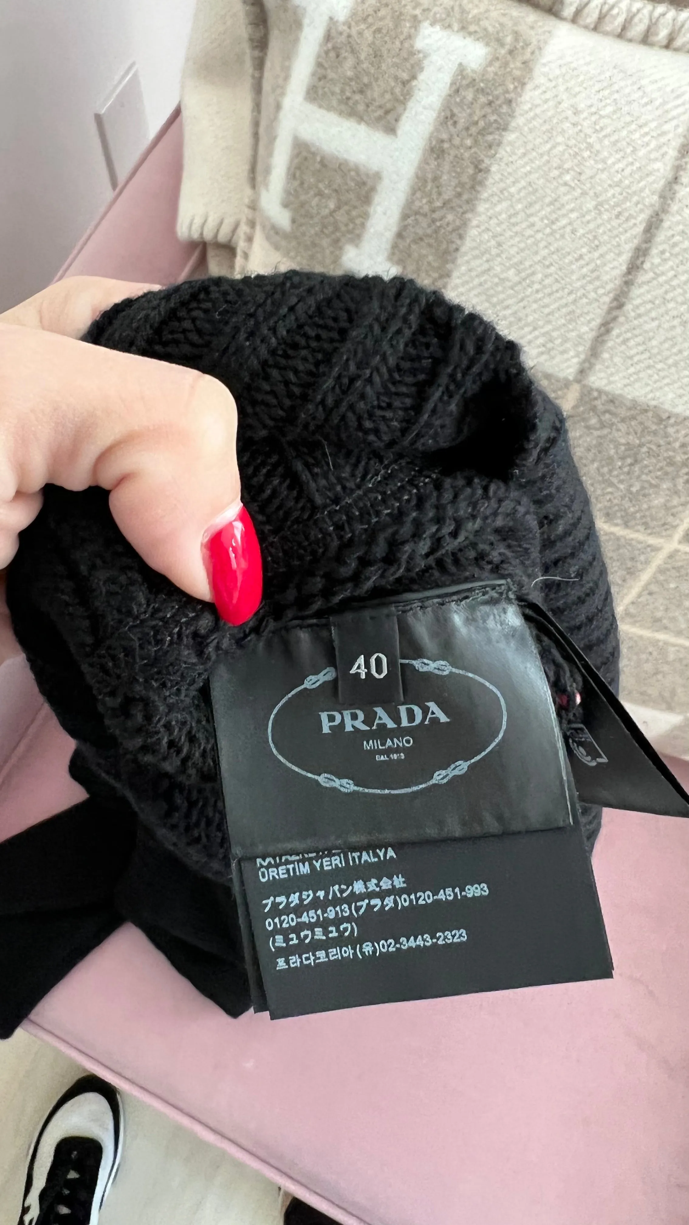 Prada Wool and Cashmere Logo Turtleneck