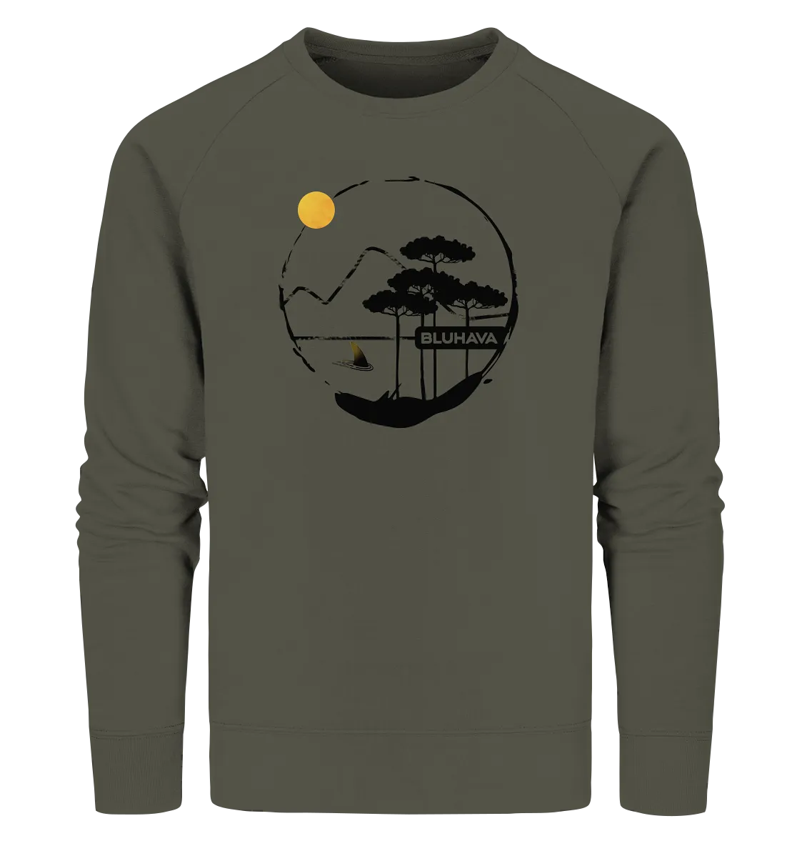 "GrungeLine Shark Pine" - Unisex Premium Organic Sweatshirt