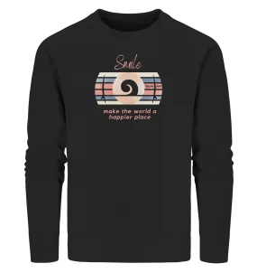 "Smile and Make the World happier" - Unisex Premium Organic Sweatshirt