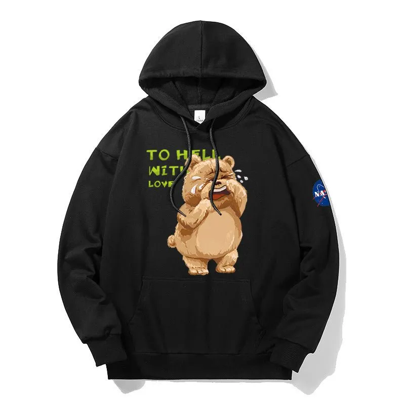 "To Hell With Love" Cotton Pullover Hoodie