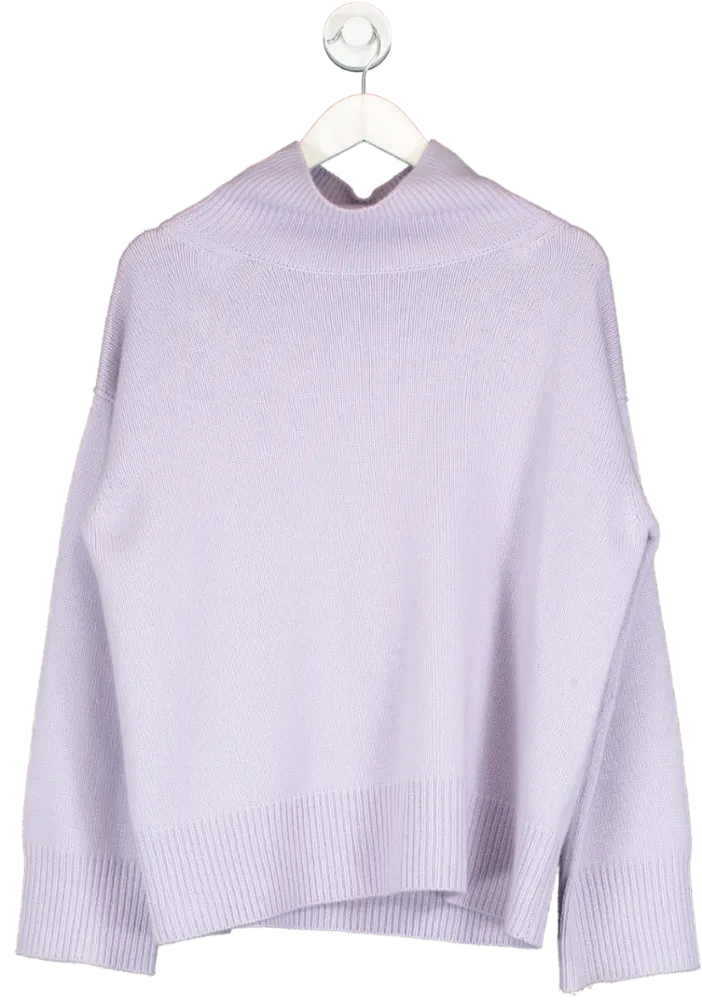 Soft Goat Purple Boyfriend Turtleneck Jumper One Size