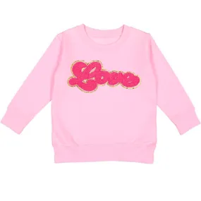 Sweet Wink Love Script Patch Valentine's Day Sweatshirt