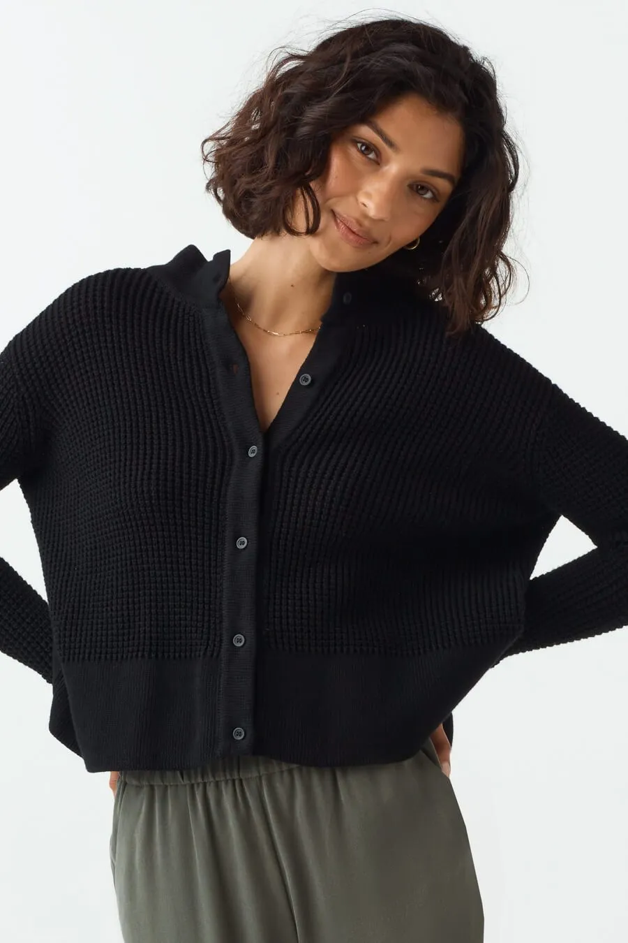 The Convertible Waffle Mockneck Sweater