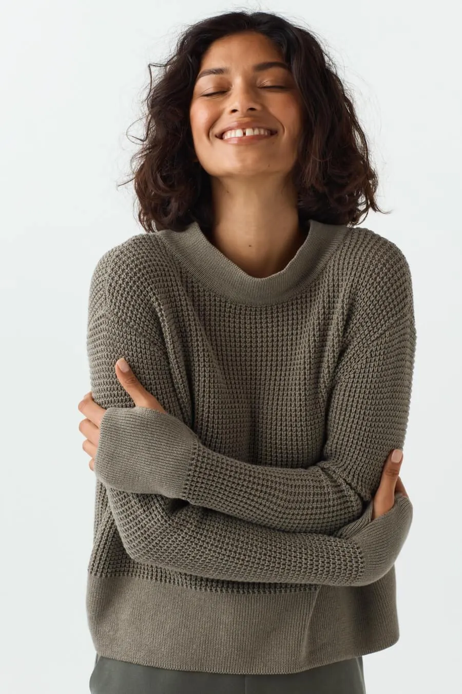 The Convertible Waffle Mockneck Sweater