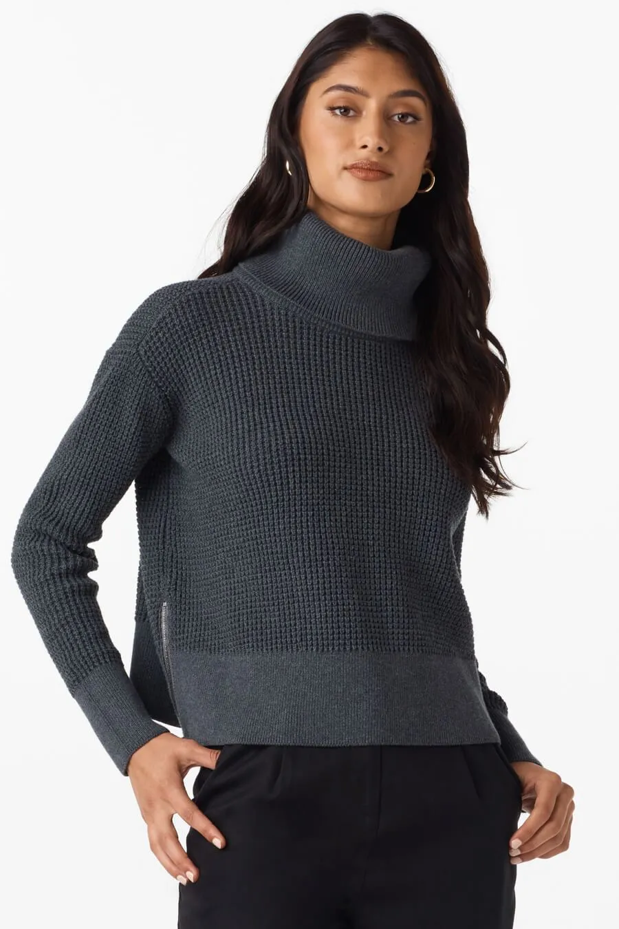 The Cropped Mockneck Sweater