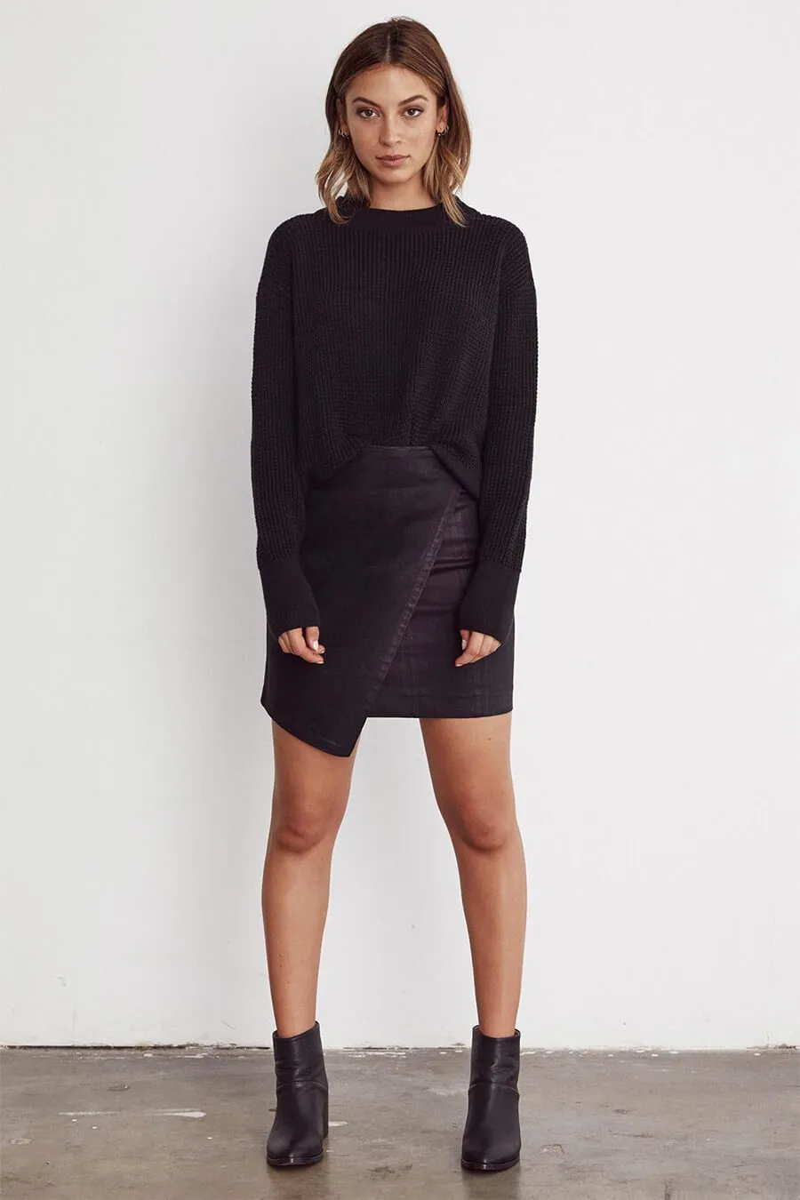 The Cropped Mockneck Sweater