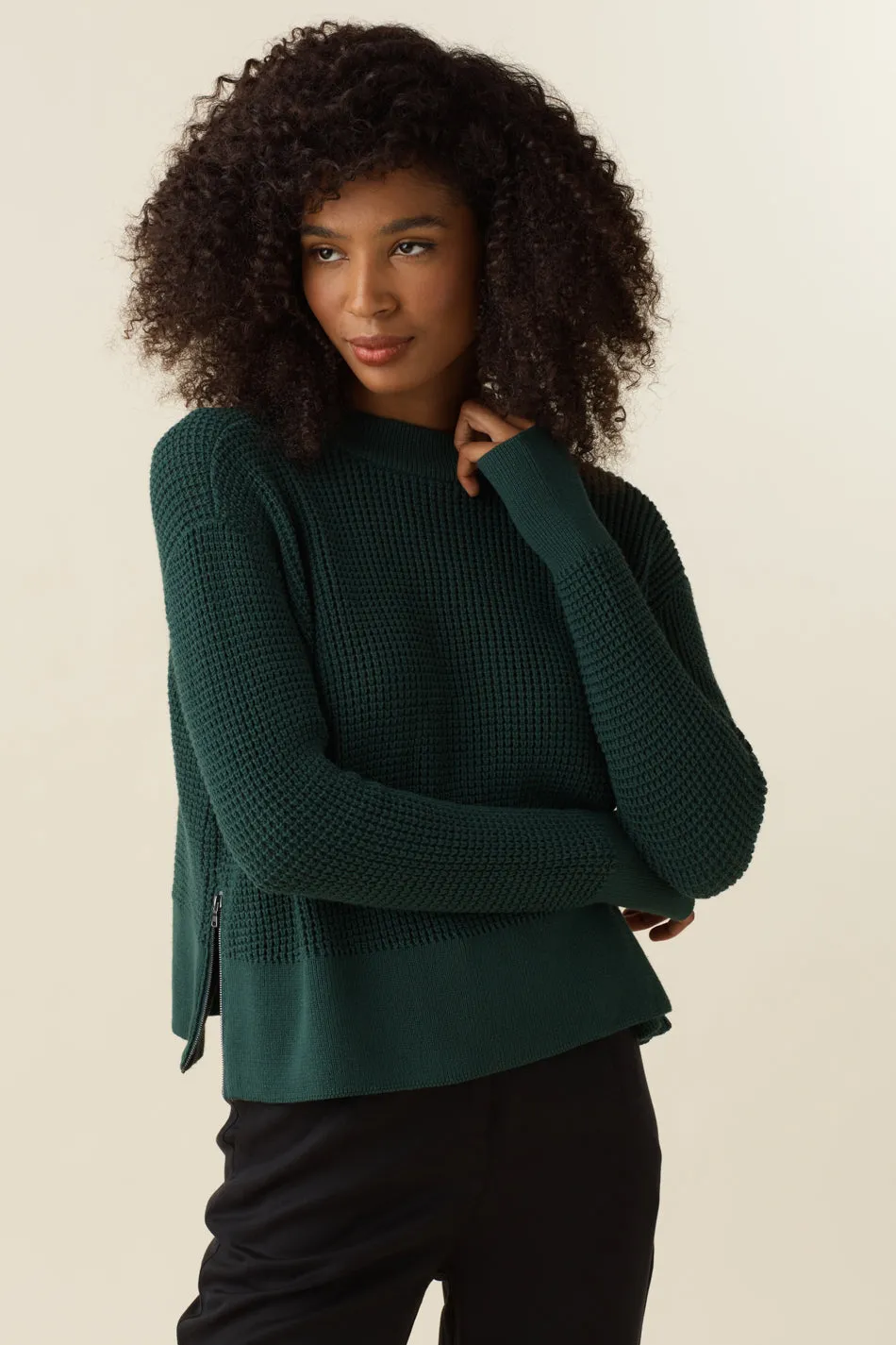 The Cropped Mockneck Sweater