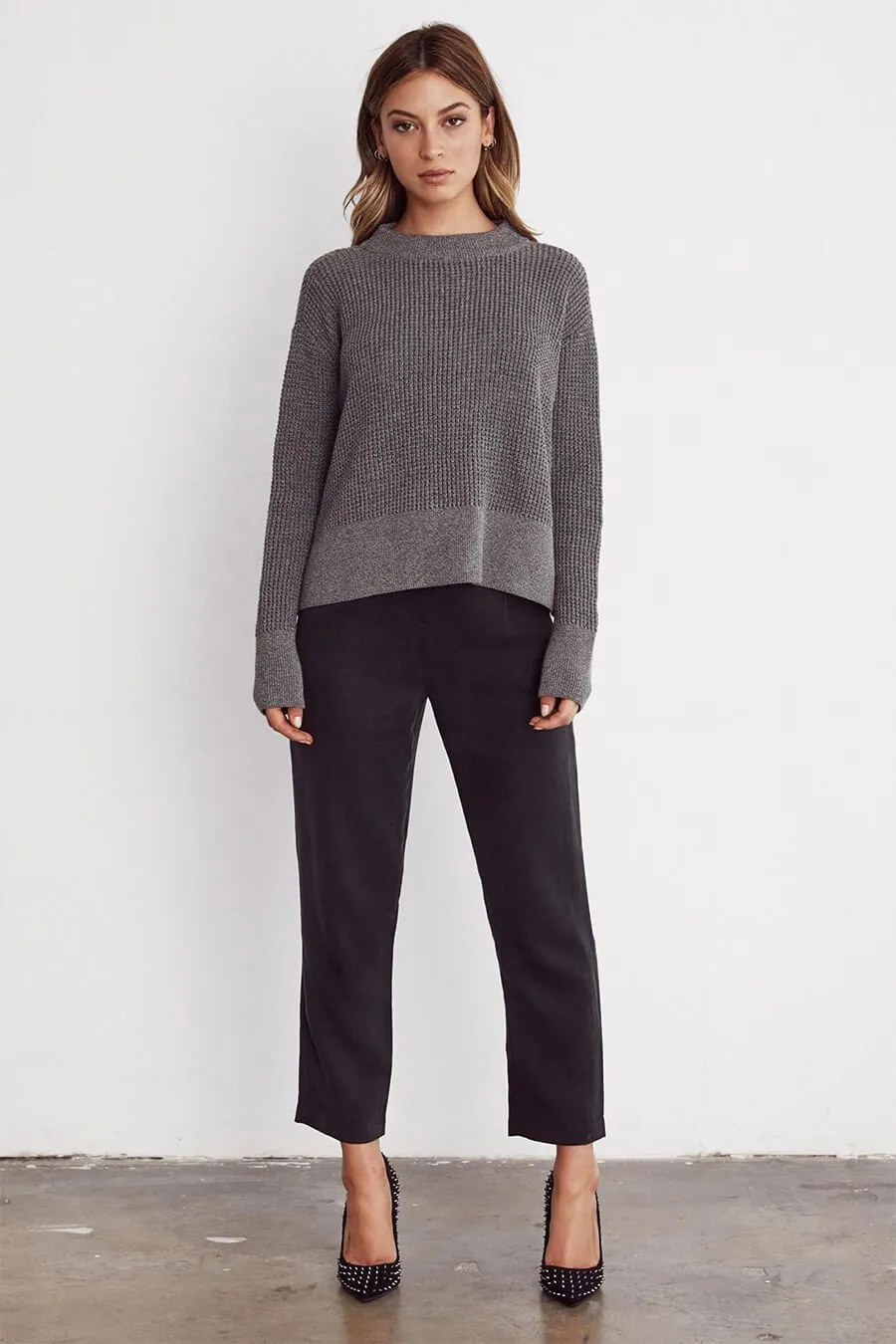 The Cropped Mockneck Sweater