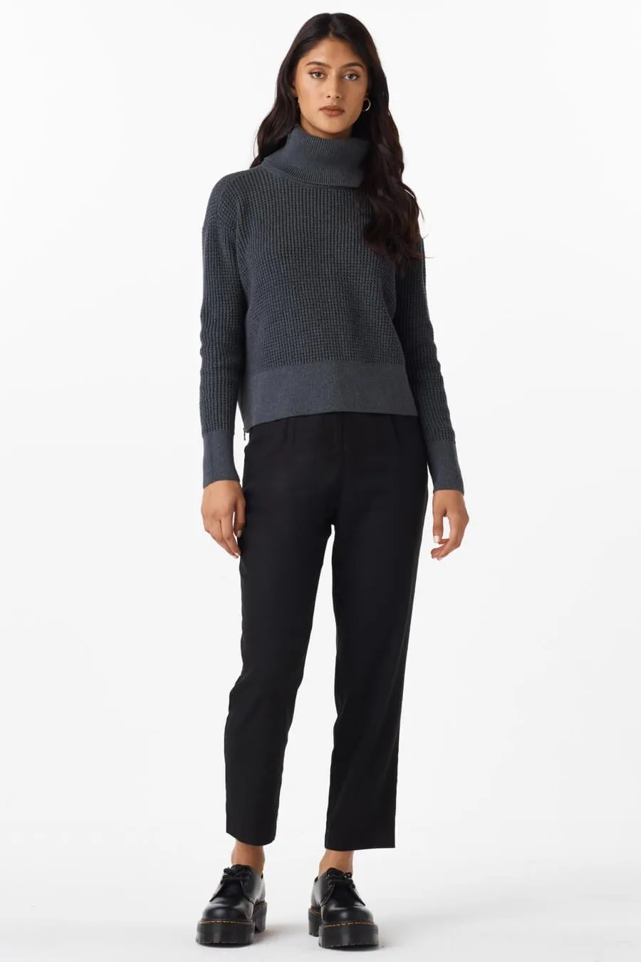 The Cropped Mockneck Sweater