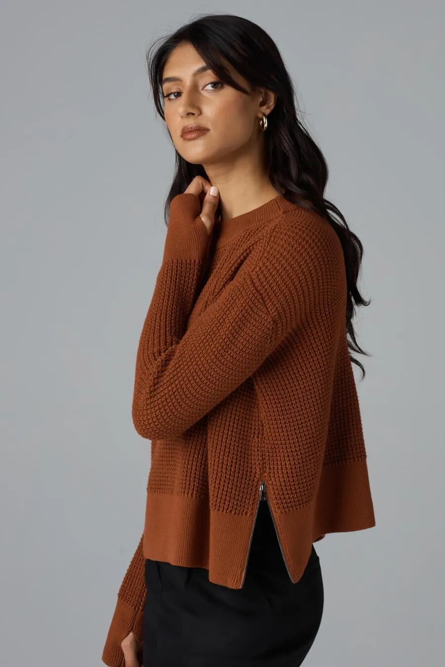 The Cropped Mockneck Sweater