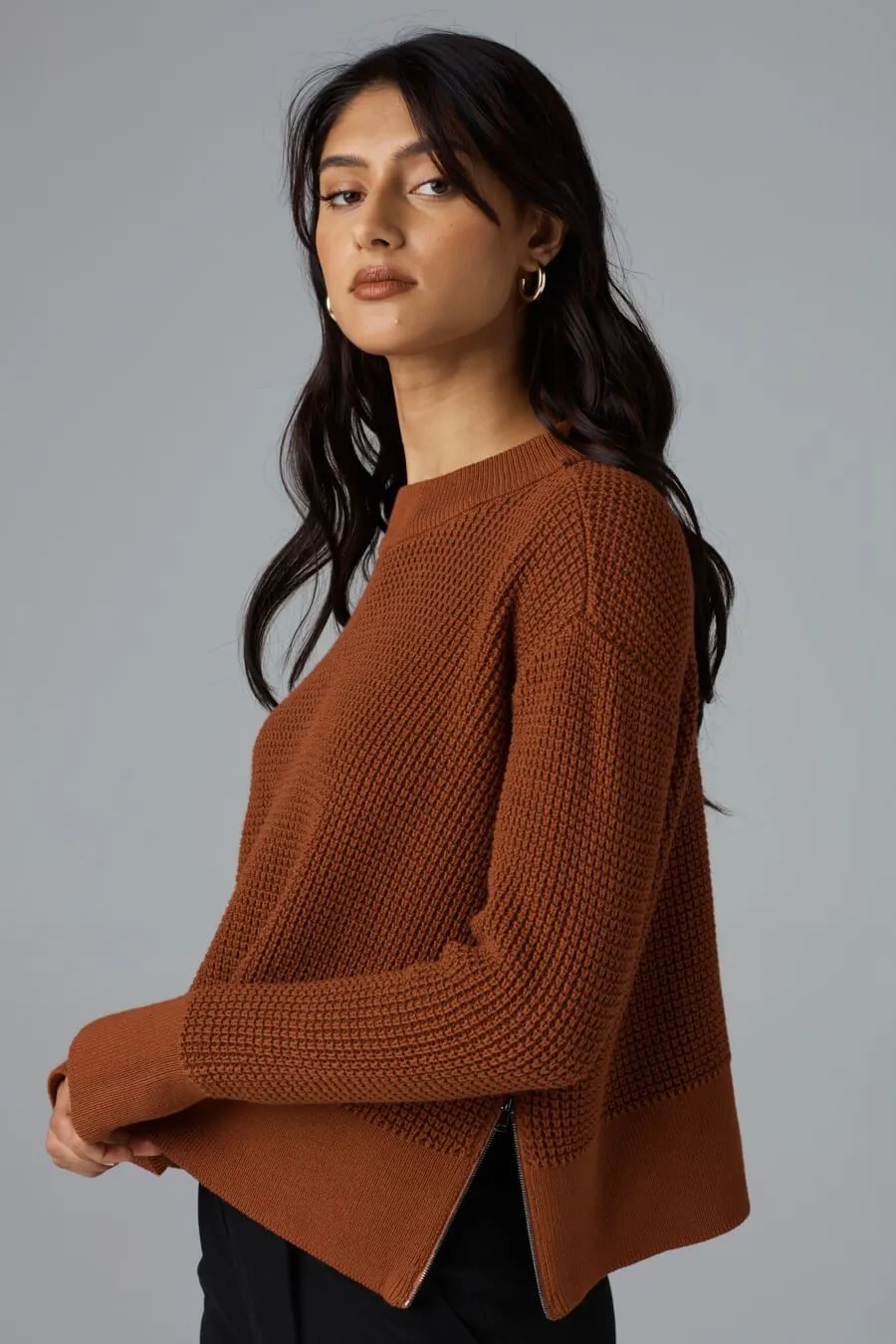 The Cropped Mockneck Sweater