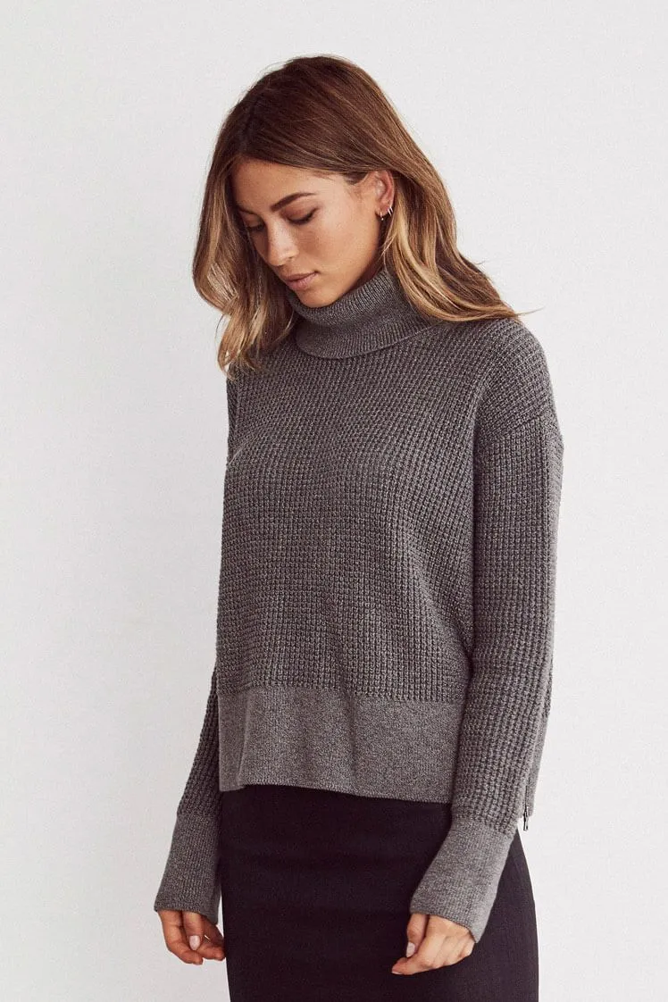 The Cropped Mockneck Sweater