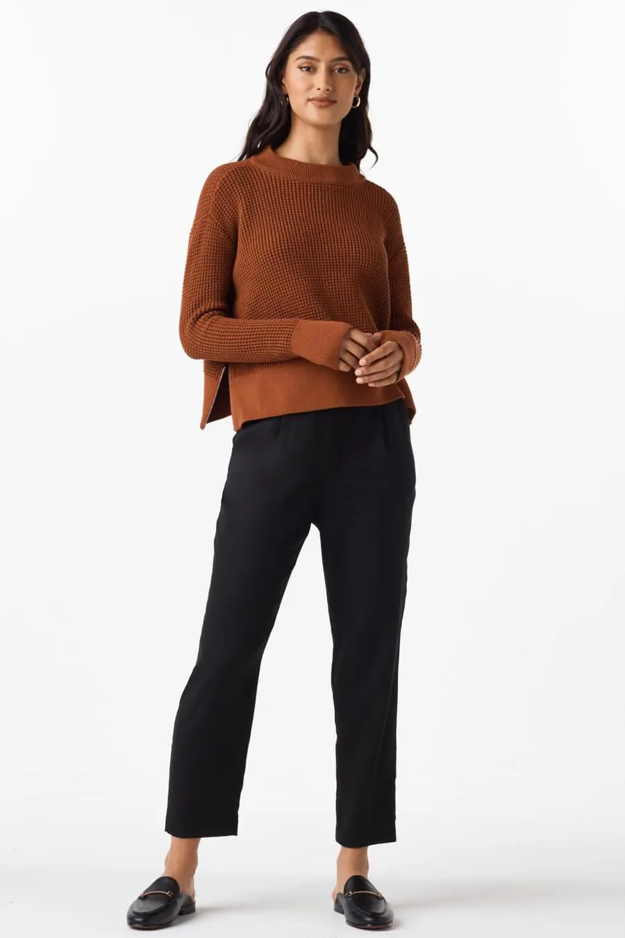 The Cropped Mockneck Sweater