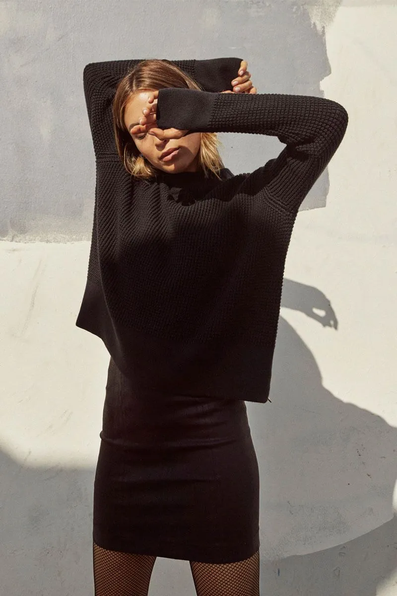 The Cropped Mockneck Sweater