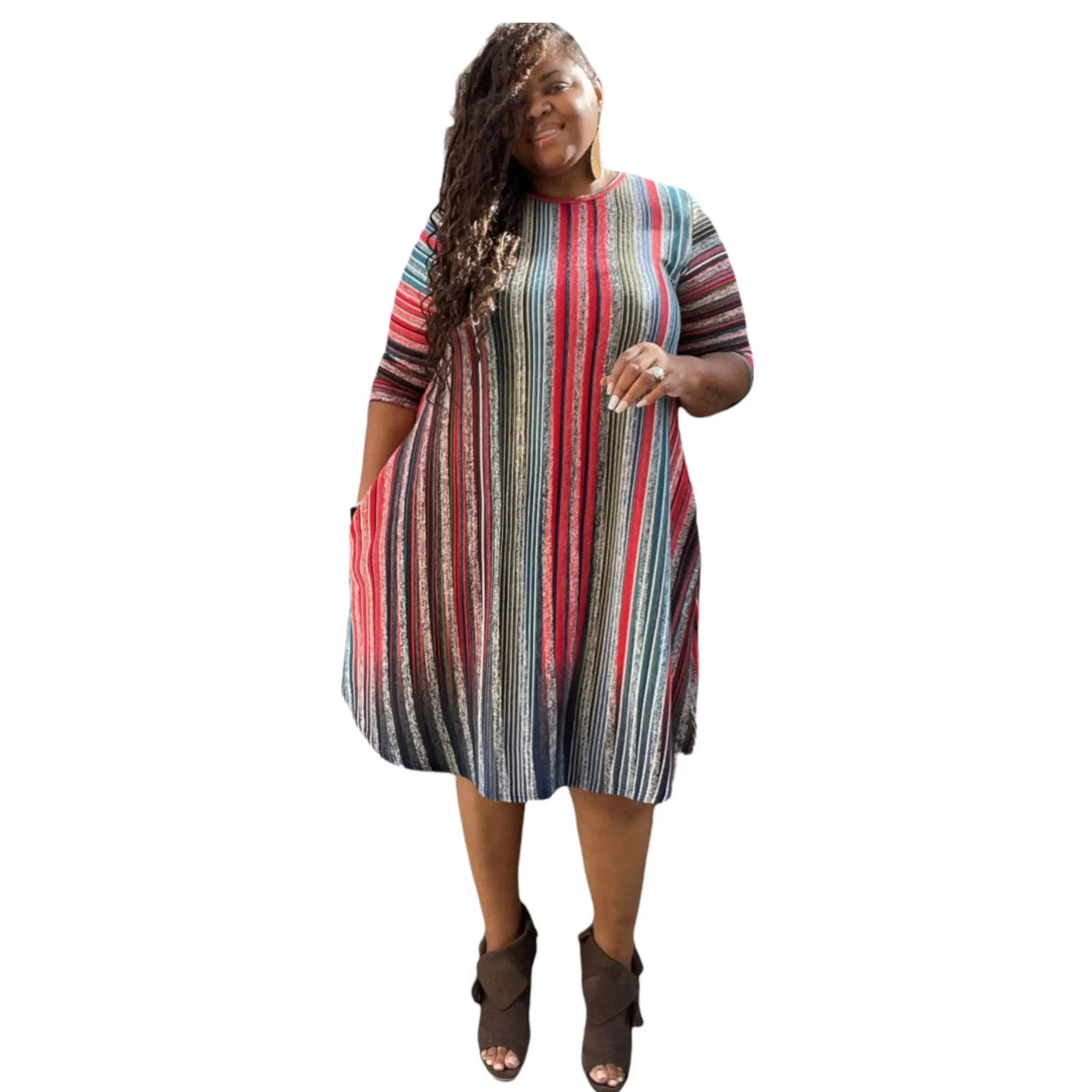 The Drea Women's Striped Tunic Dress