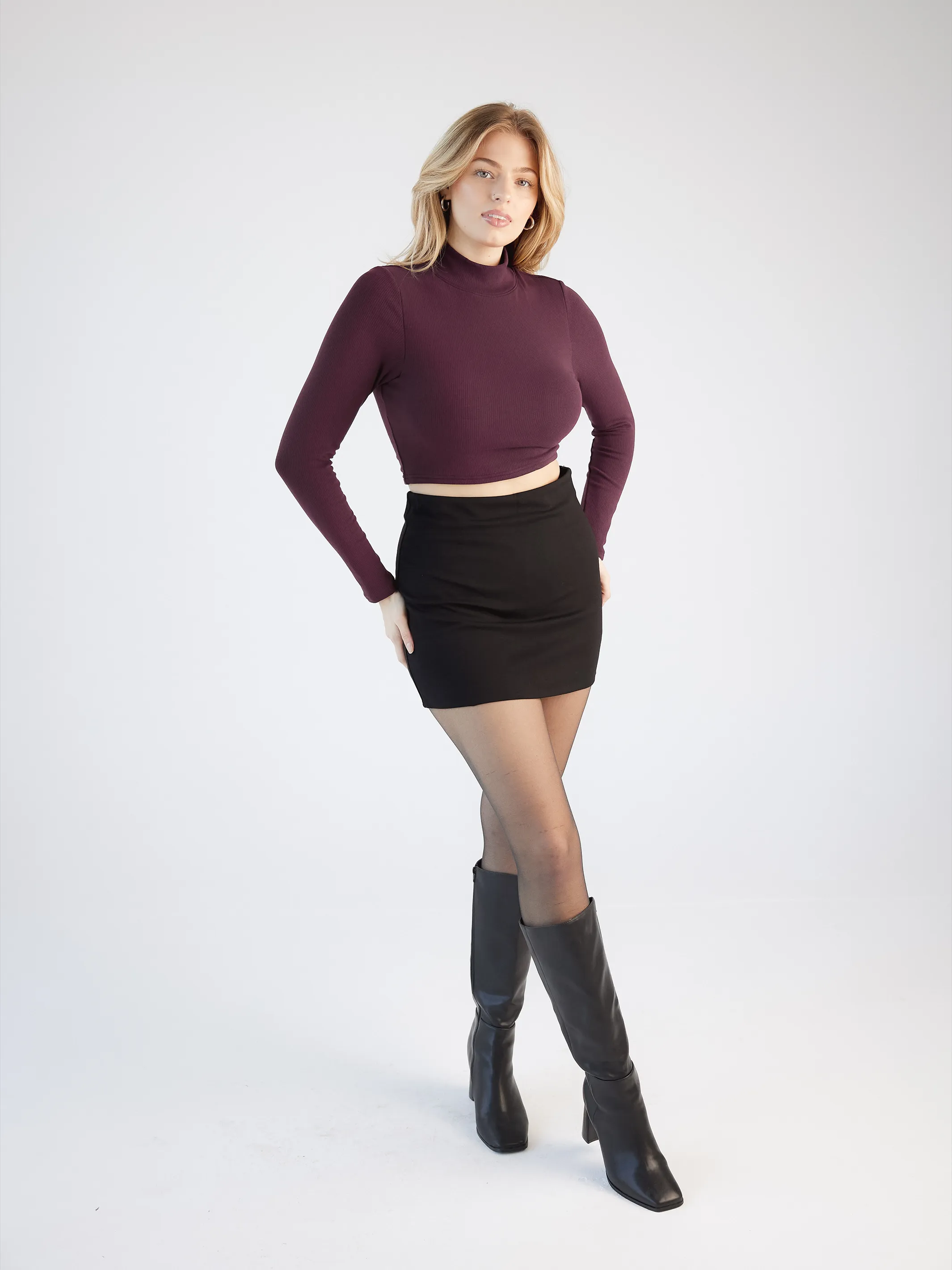 Turtleneck Long Sleeve Brami (Crop)