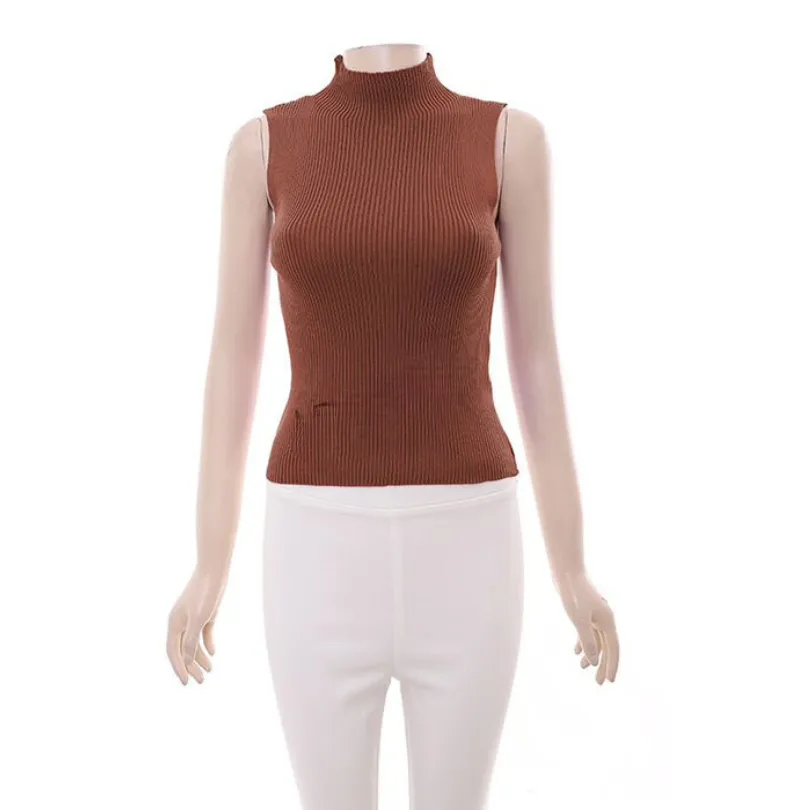 Turtleneck Sleeveless Top