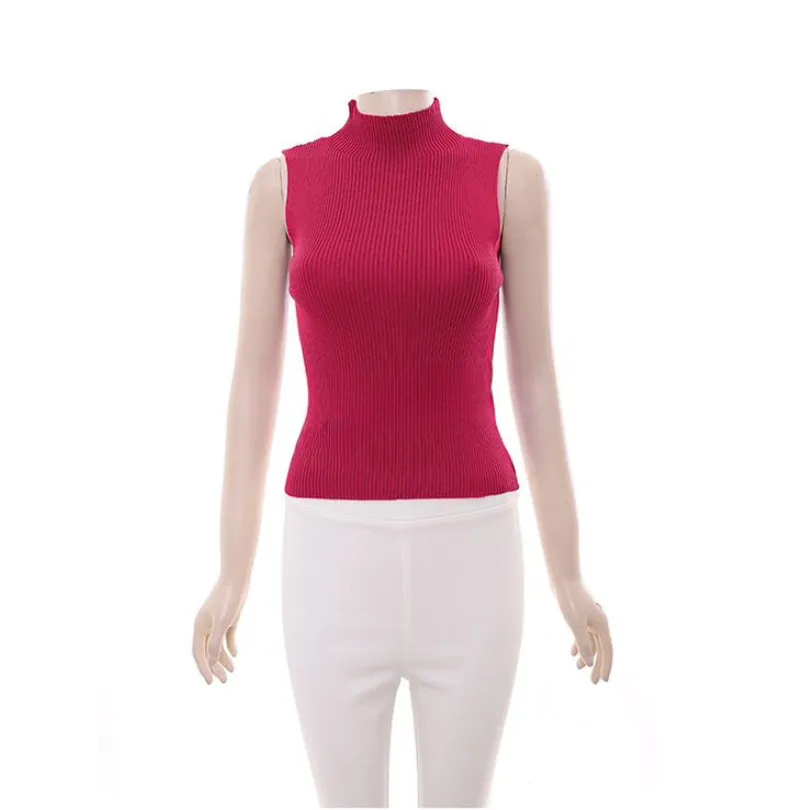 Turtleneck Sleeveless Top