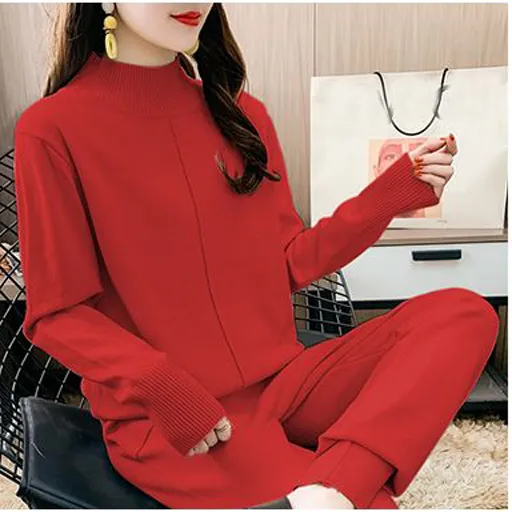 Turtleneck Winter Knitted Set