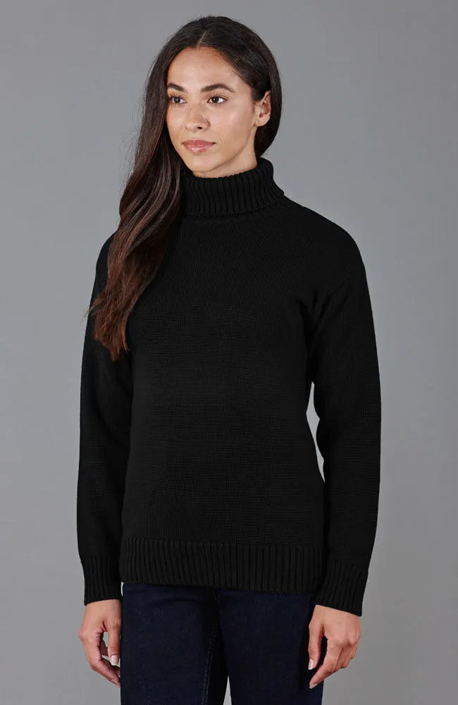 Womens Pure Cotton Lightweight Submariner Roll Neck Jumper