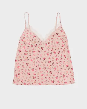 Y2K 00s Victoria's Secret Dusty Pink Floral Camisole - XS