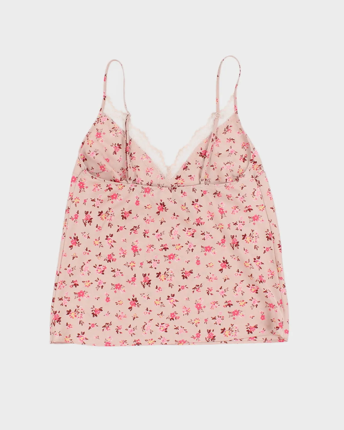 Y2K 00s Victoria's Secret Dusty Pink Floral Camisole - XS