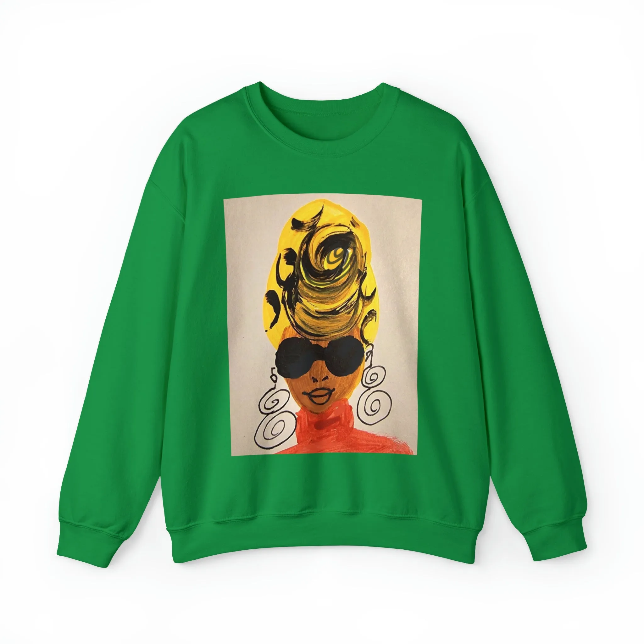 Yellow Turban Doodle Crewneck Sweatshirt